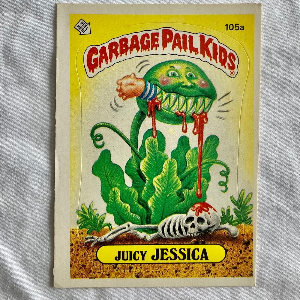 Garbage Pail Kids Card 1986 Topps - 105a Juicy Jessica (3 available)